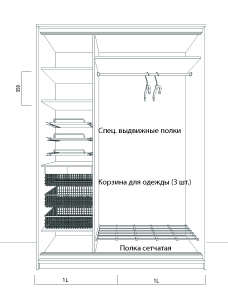Корпусный шкаф-купе на 2 двери "Сеам 2"